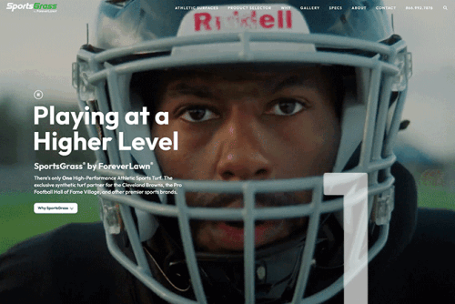 Web Design Award Winner SportsGrass SPLASH - Innis Maggiore