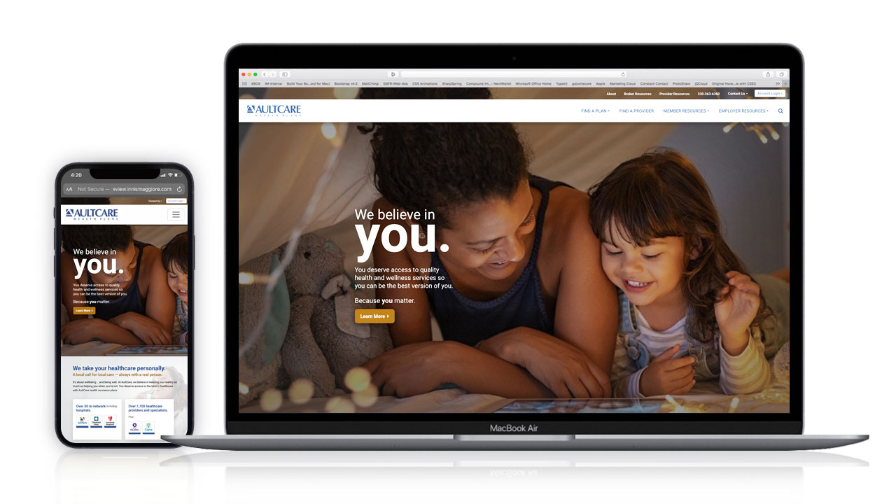 AultCare Health Insurance - Website Design by Innis Maggiore