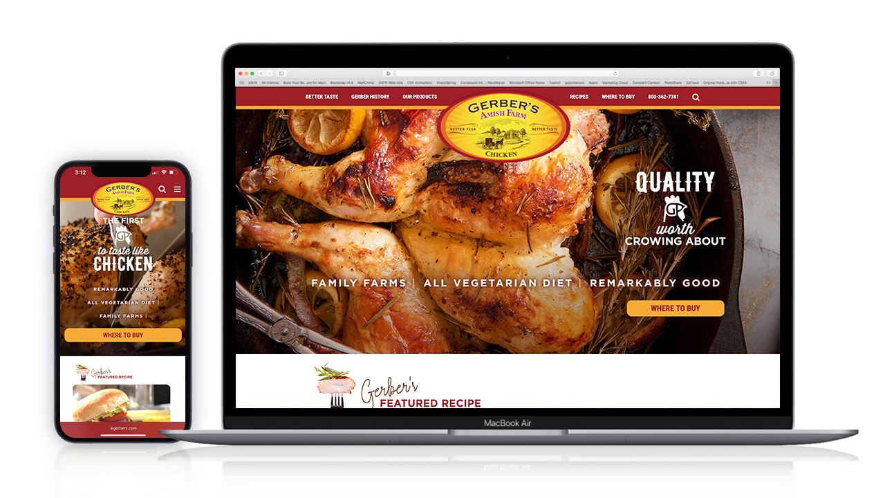 Gerbers Amish Farm Chicken - Website Design by Innis Maggiore